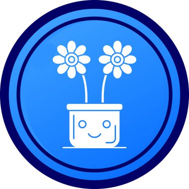 çiçek çiçeği web simgesi, basit vektör illüstrasyonu