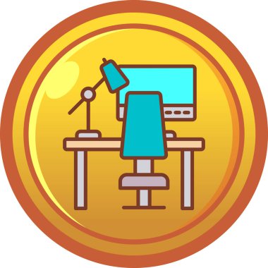 Bir bilgisayar simgesinin vektör illüstrasyonu