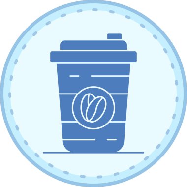 Kahve fincanı simgesinin vektör çizimi