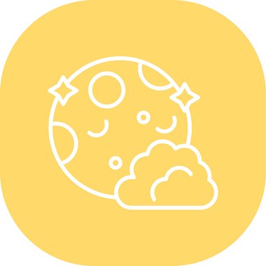 Ay. Web simgesi basit illüstrasyon