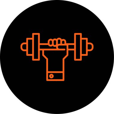 trend biçimi izole edilmiş halter simgesi