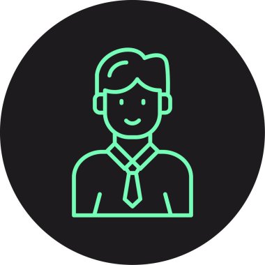 İş ve teknoloji simgesinin vektör illüstrasyonu