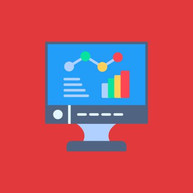 Çizelge ve grafikle izleyin. vektör illüstrasyonu.