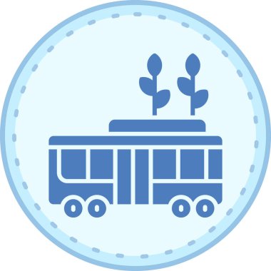 Bir tren simgesinin vektör illüstrasyonu