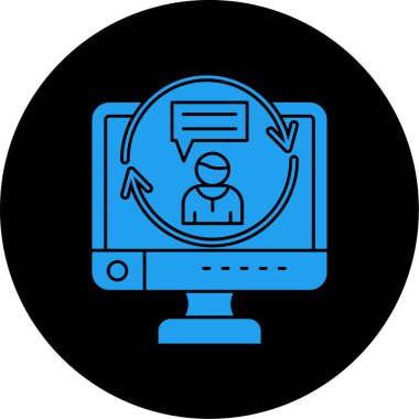 vektör lcd düz simge illüstrasyonu