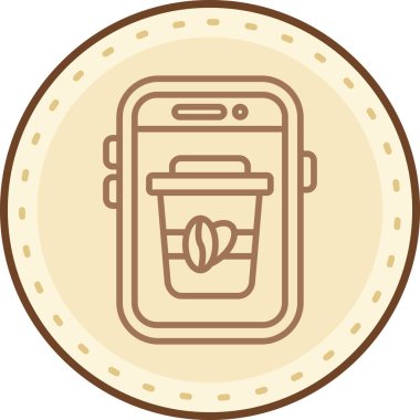 Cep telefonu. Web simgesi basit illüstrasyon