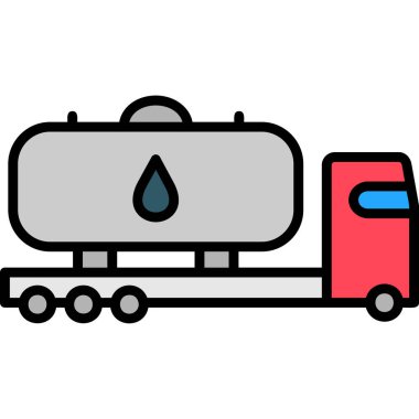 Benzin deposu ikonu. Ağ için tank tankı vektör simgesinin basit çizimi