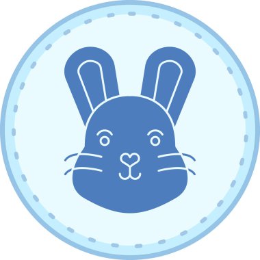 Çizgi film tavşan ikonunun vektör çizimi