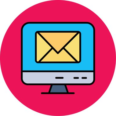 e- posta simgesi, vektör illüstrasyonu