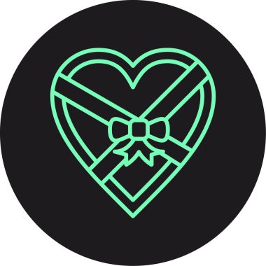 Kalp ikonu vektör illüstrasyonu