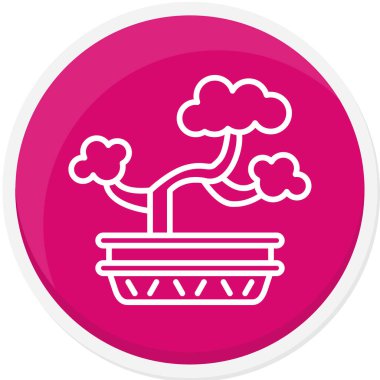 Ağaç simgesinin vektör illüstrasyonu