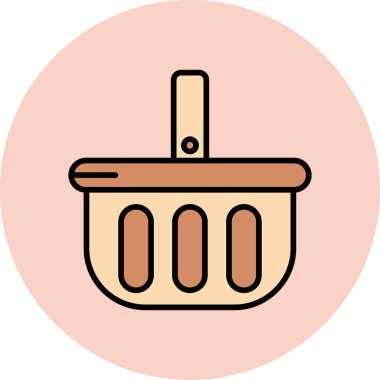 Çiçekli bir tencerenin vektör illüstrasyonu