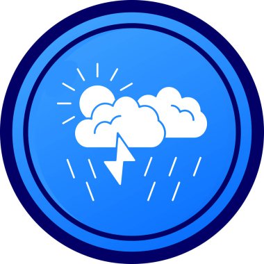 Bulut. Web simgesi basit illüstrasyon