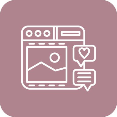 Web simgesi. Haberin vektör illüstrasyonu