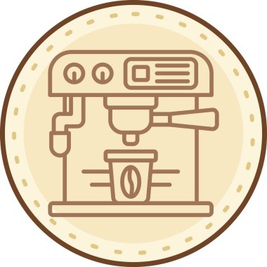 kahve makinesi vektör simgesi modern basit vektör illüstrasyonu