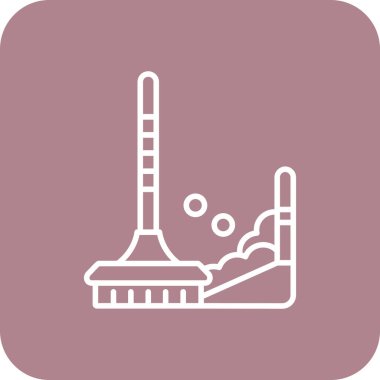 Fabrika simgesi soyut arkaplanda izole edildi