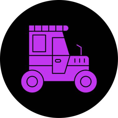 Bir kamyon simgesinin vektör çizimi