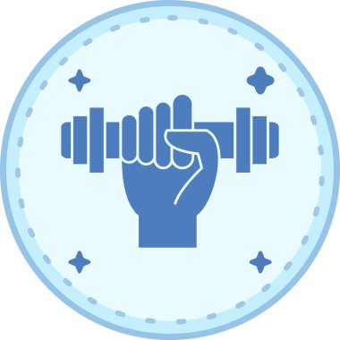 Bir mavi ve mor simgenin vektör illüstrasyonu