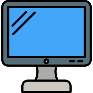 bilgisayar izleme simgesi, vektör illüstrasyonu