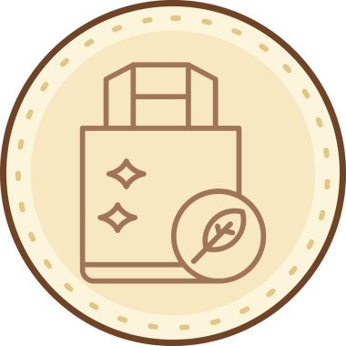 Alışveriş çantası. Basit resimleme