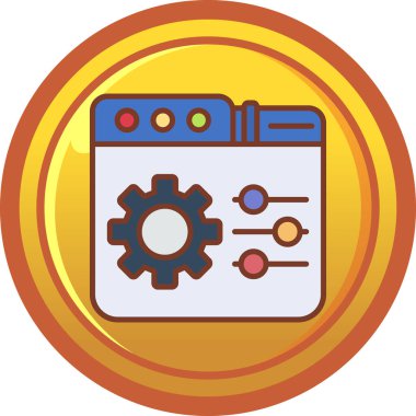 Modern bir simgenin vektör illüstrasyonu