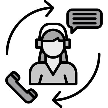 Çağrı merkezi ikon vektör illüstrasyonu