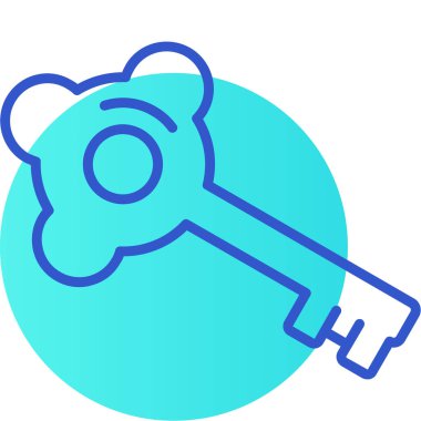 Anahtar simgesi vektör illüstrasyonu