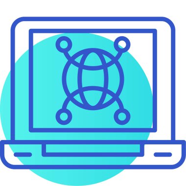 Bilgisayar. Web simgesi basit illüstrasyon