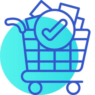 Alışveriş sepeti ikonu. Ağ için basit bir alışveriş sepeti vektör simgesi çizimi