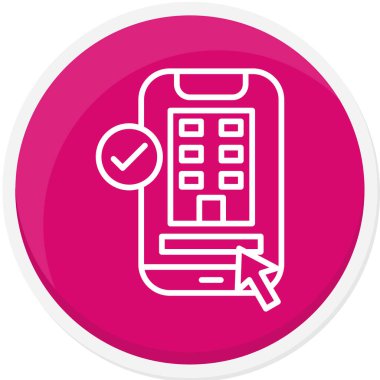 Akıllı telefon simgesinin vektör illüstrasyonu