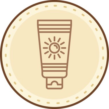 krem simge vektör çizim