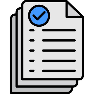 Belge. Web simgesi basit illüstrasyon