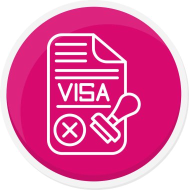 Vize pasaport simgesi modayla izole edilmiş arkaplan