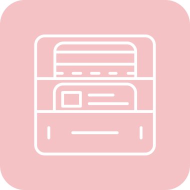 vector illustration of modern b lack icon of window