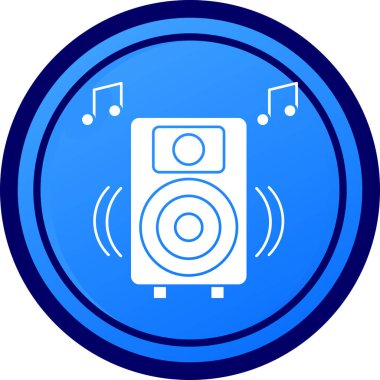 Konuşmacı. Web simgesi basit illüstrasyon