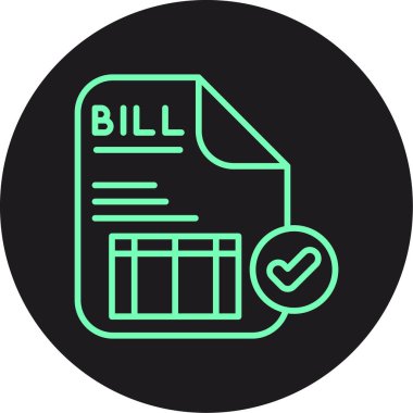 Bill simgesinin vektör illüstrasyonu