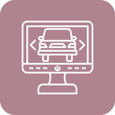 - Araba. Web simgesi basit illüstrasyon