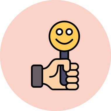 Bir insan el simgesinin vektör illüstrasyonu