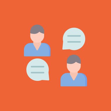 Düz renkli insanların vektör simgesi