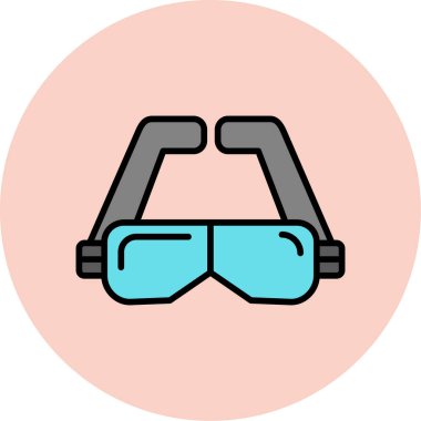 dalış maskesi simgesi, modern tasarım illüstrasyonu