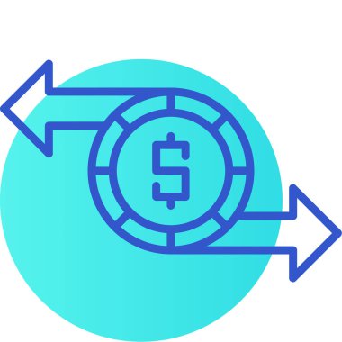 Dolar. Web simgesi basit illüstrasyon