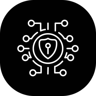 Güvenlik simgesinin vektör illüstrasyonu