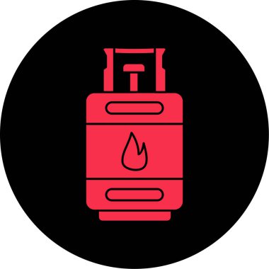 Yangın söndürme ikonu. Web için gaz söndürücü vektör simgesinin basit bir gösterimi