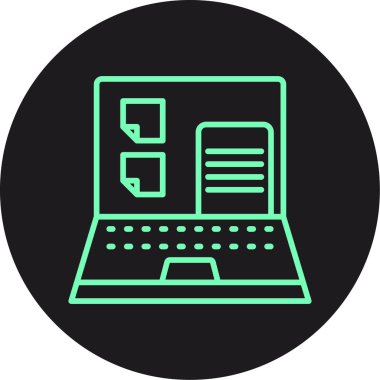 vektör dizüstü simgesi illüstrasyonu