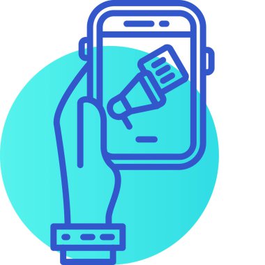 Smartphone Simgesi, vektör illüstrasyonu