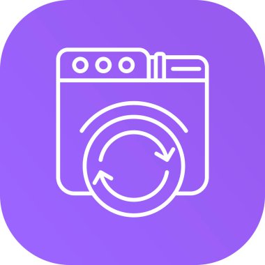 Çamaşır makinesinin vektör illüstrasyon simgesi,