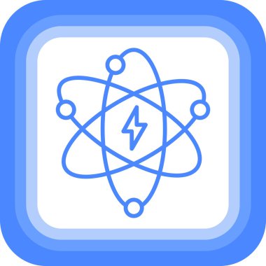 atom simgesi, vektör illüstrasyonu basit tasarım