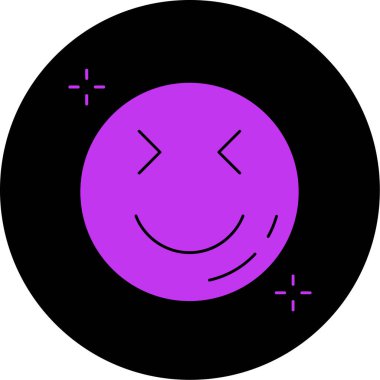 Mutlu yüz emojisi simgesi - özet biçimi