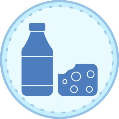 Bir şişe simgesinin vektör illüstrasyonu