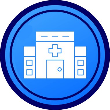 Hastane simgesi, basit vektör çizim